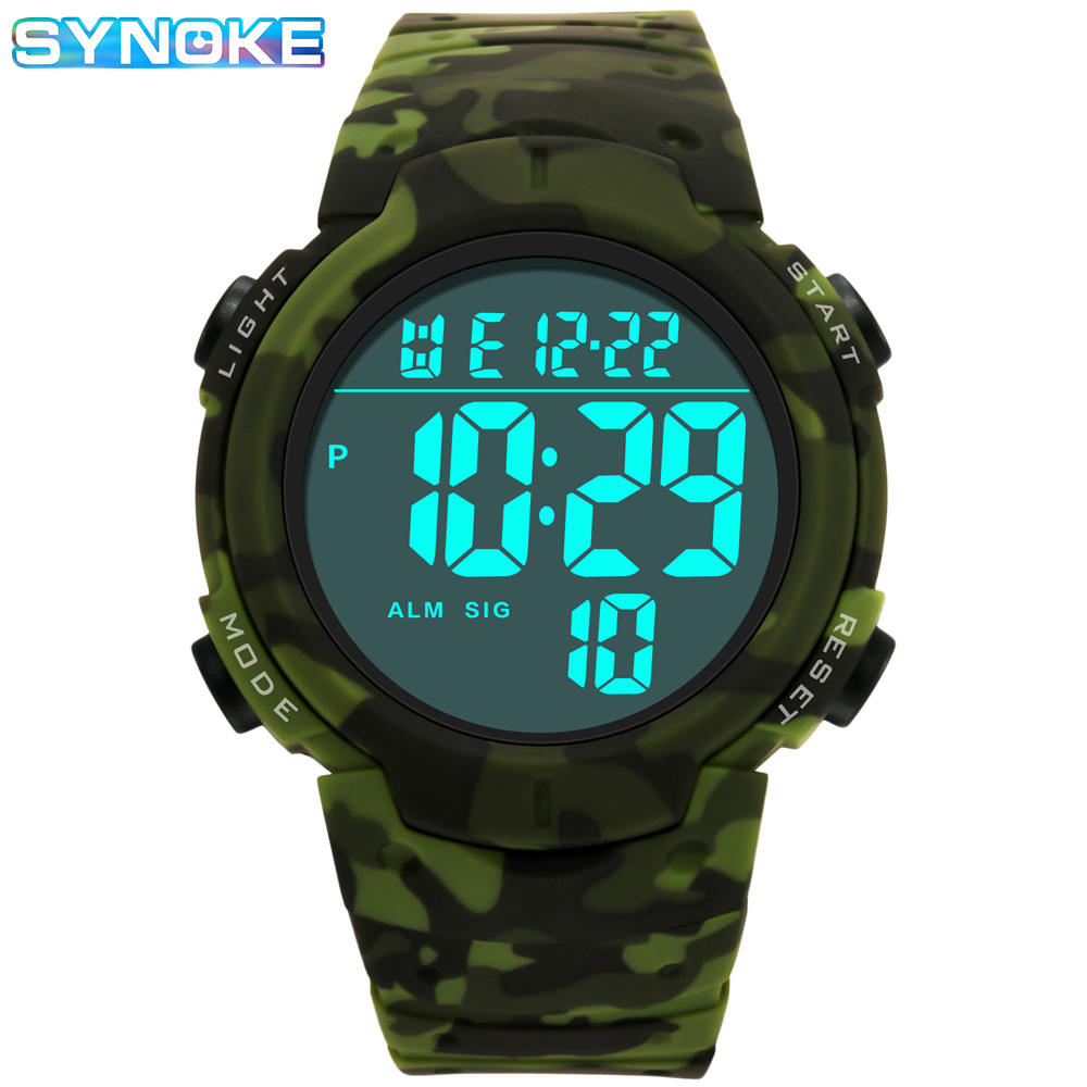 Camouflage Electronic Watch Me - Canvas Strap Watch 评论和价格