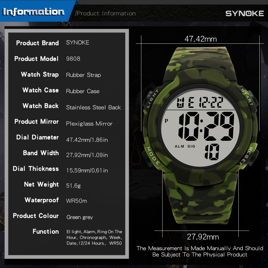 Camouflage Electronic Watch Me - Canvas Strap Watch 评论和价格