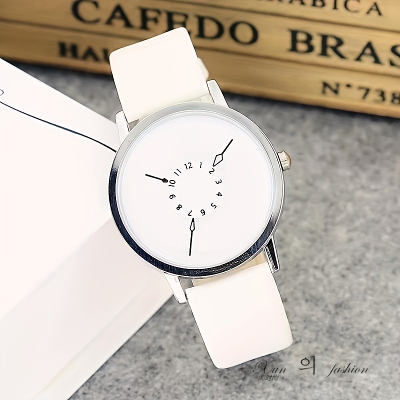 1PC Personality Concept Black  - Canvas Strap Watch 评论和价格