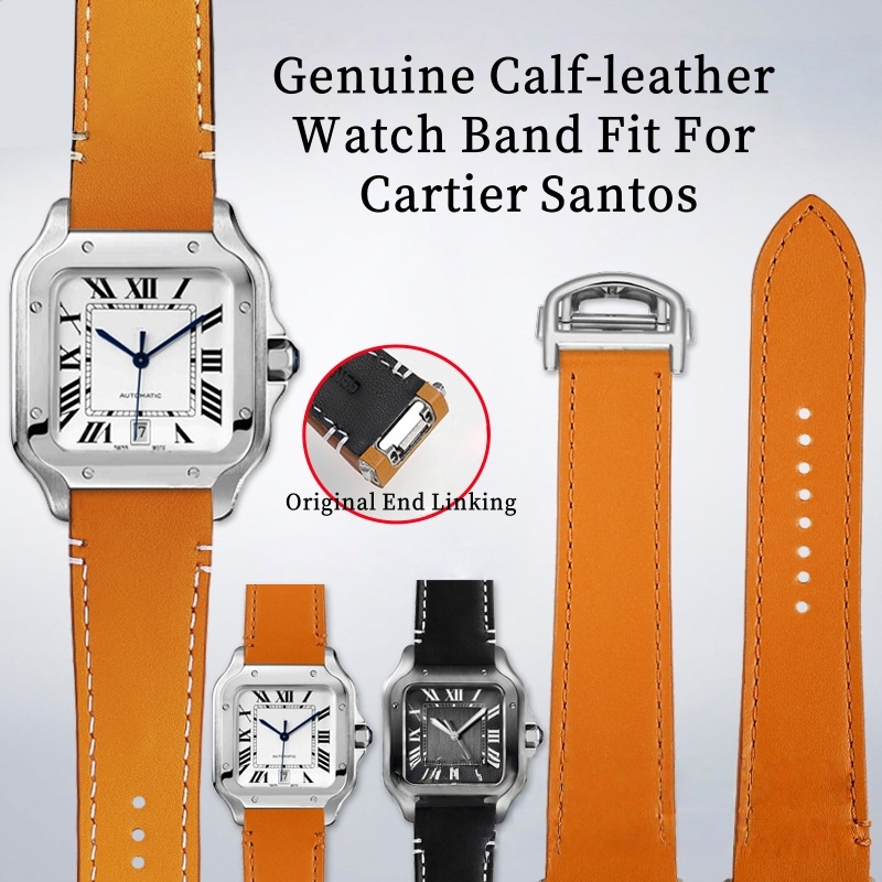 For Cartier Santos Genuine Cow - Cartier Watch Ballon Bleu 评论和价格