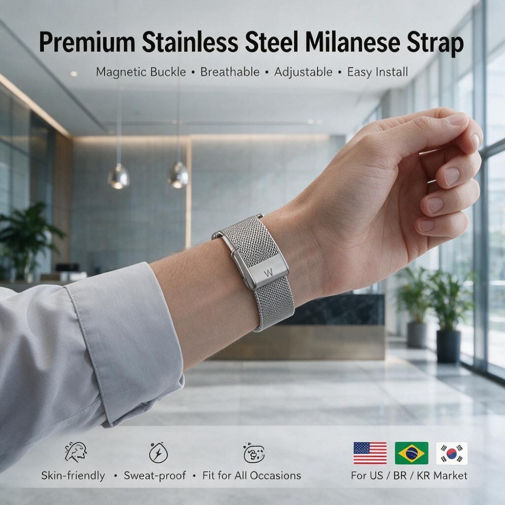 For WHOOP 5.0 MG Milanese Stai - Mesh Strap Metal 评论和价格