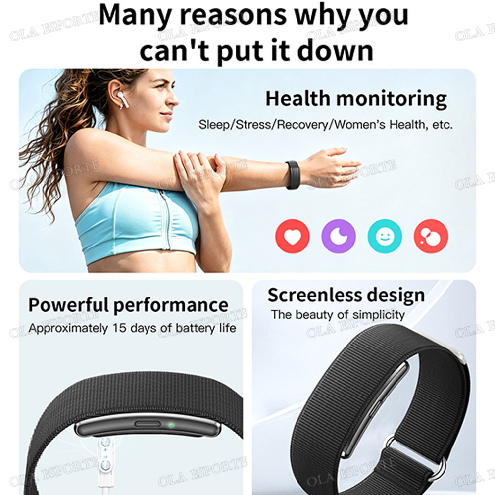 New Screenless Fitness Tracker - Canvas Strap Watch 评论和价格